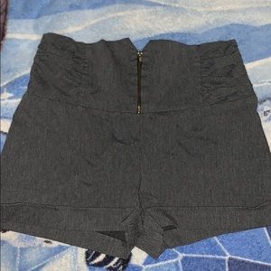 Grey high waisted shorts